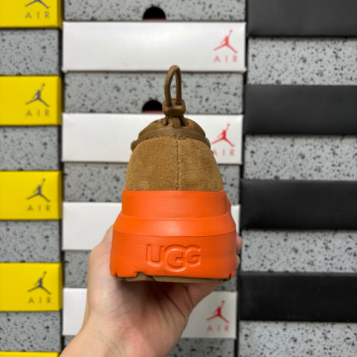 UGG Chestnut Chunky Slip-On Shoes with Orange Sole