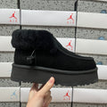 UGG Black Platform Ankle Boots with Plush Cuff