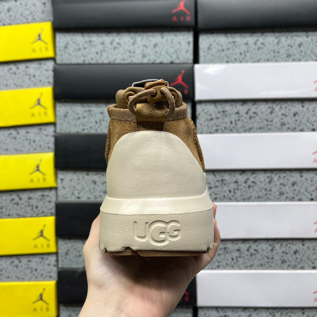 UGG Chestnut & Cream Chunky Slip-On Ankle Boots