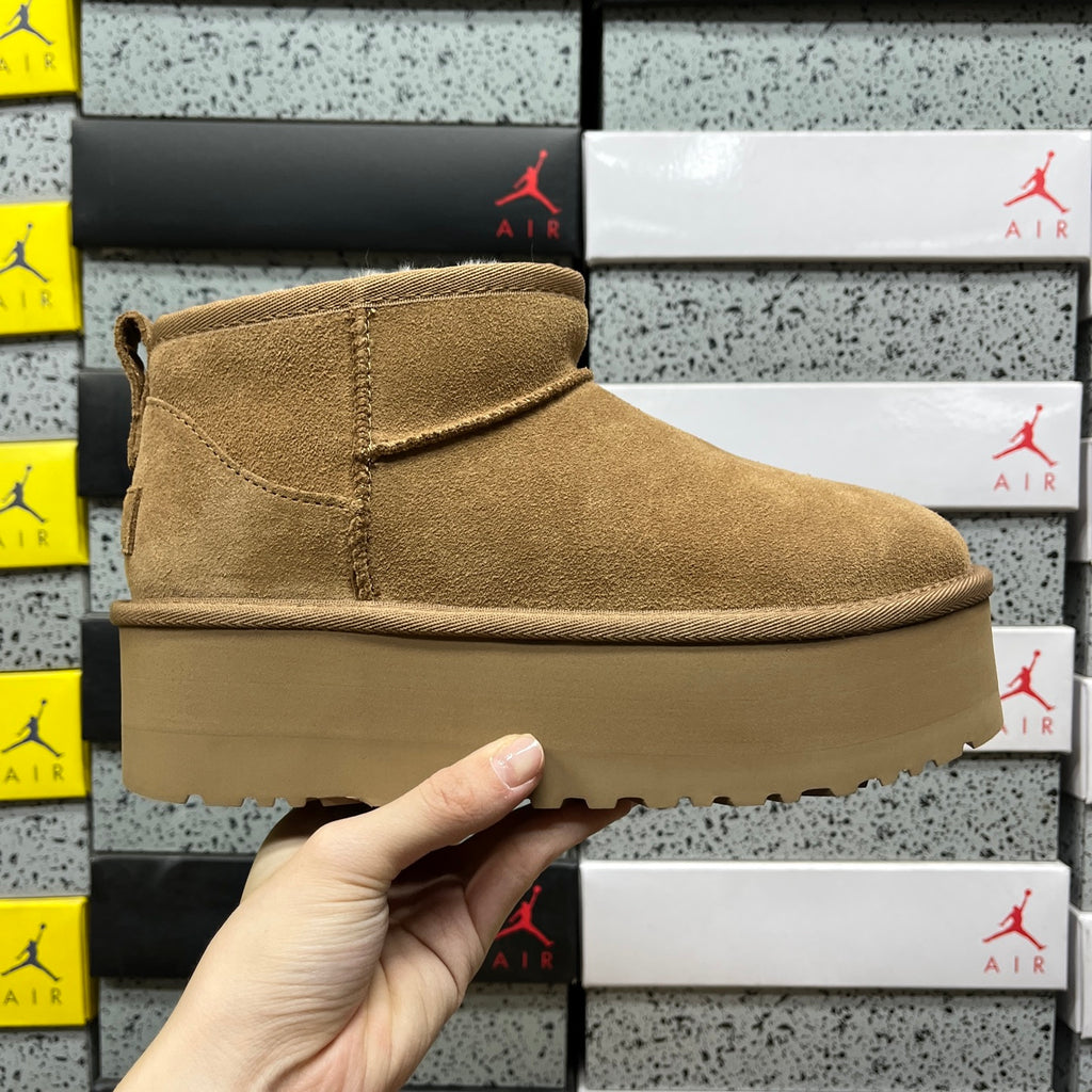 UGG Chestnut Ultra Mini 5cm Platform Ankle Boots