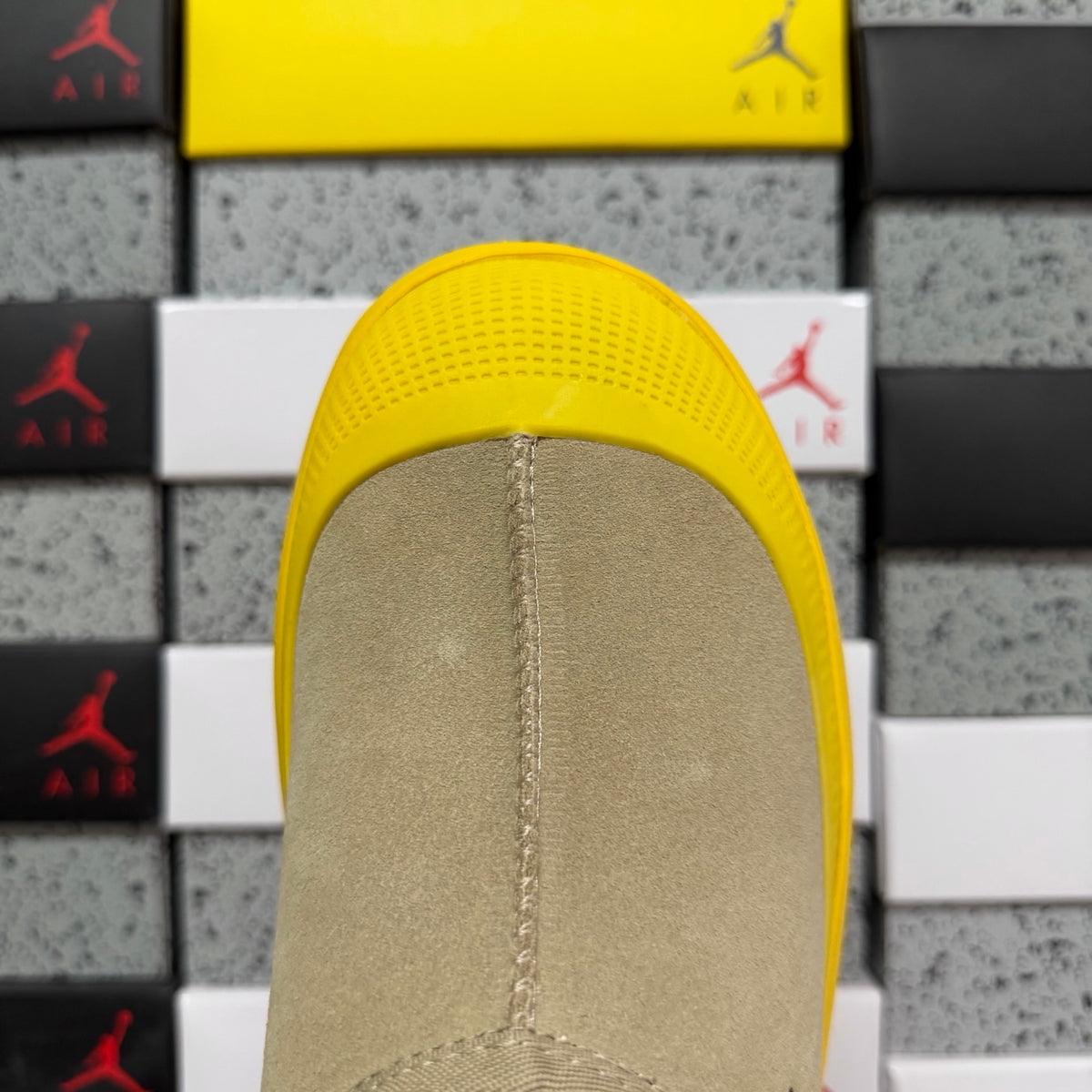 UGG Beige Chunky Slip-On Shoes with Yellow Sole