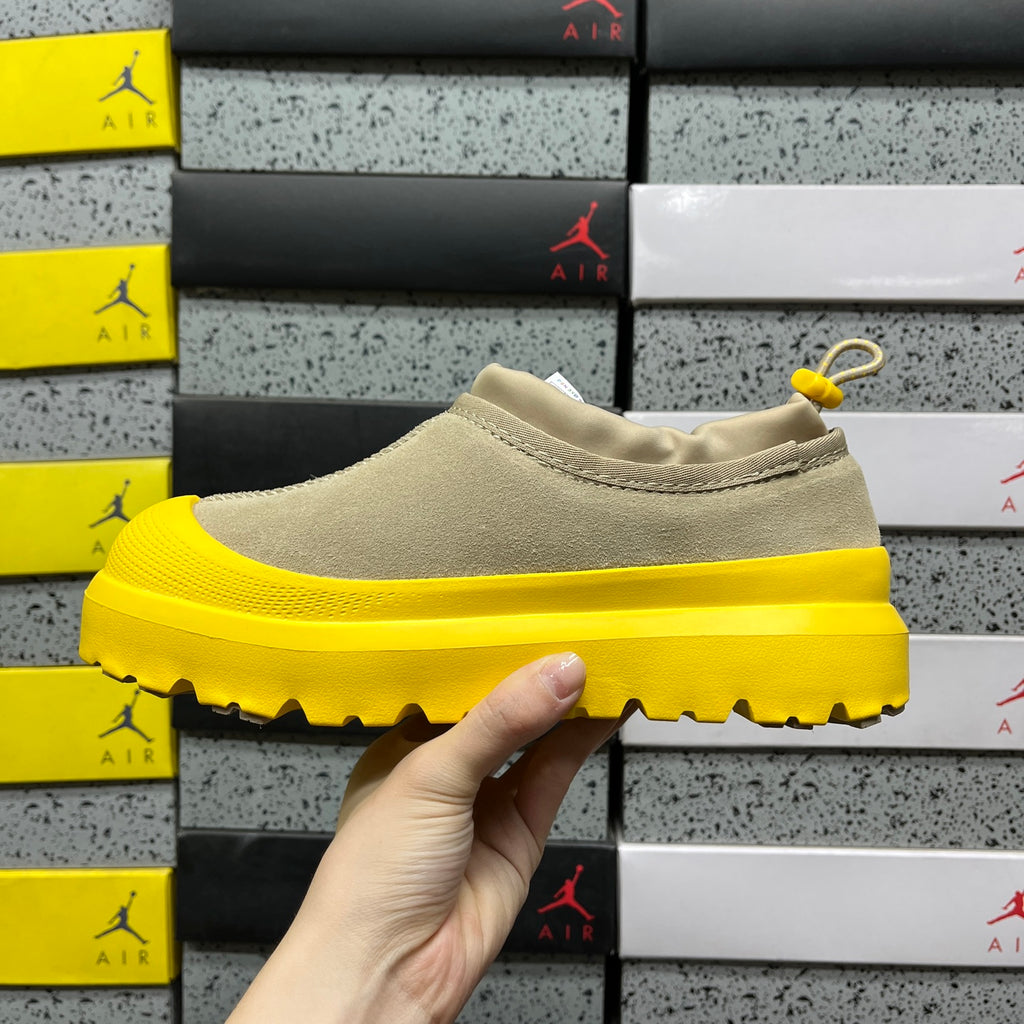 UGG Beige Chunky Slip-On Shoes with Yellow Sole
