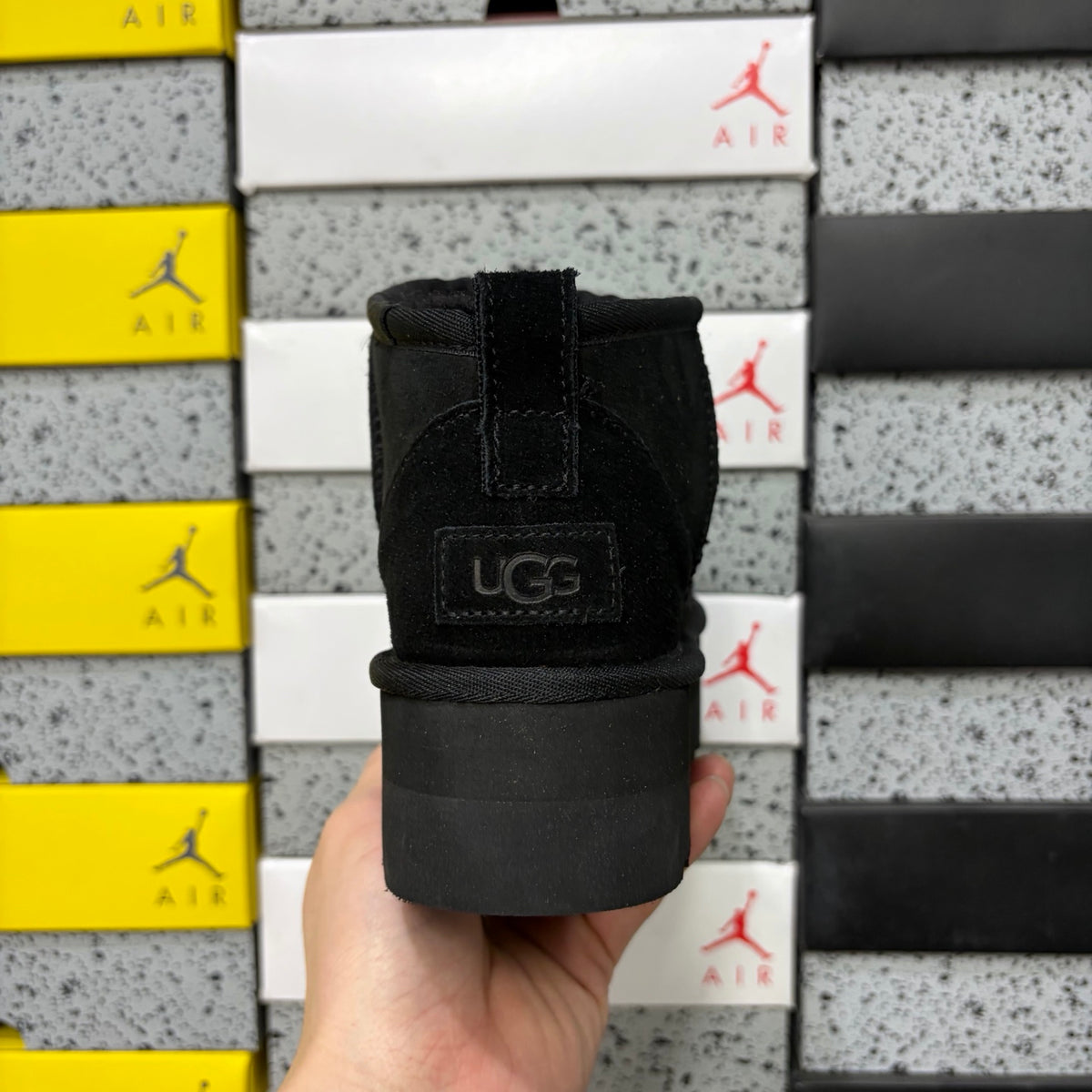 UGG Black Platform Ankle Boots – 3 cm
