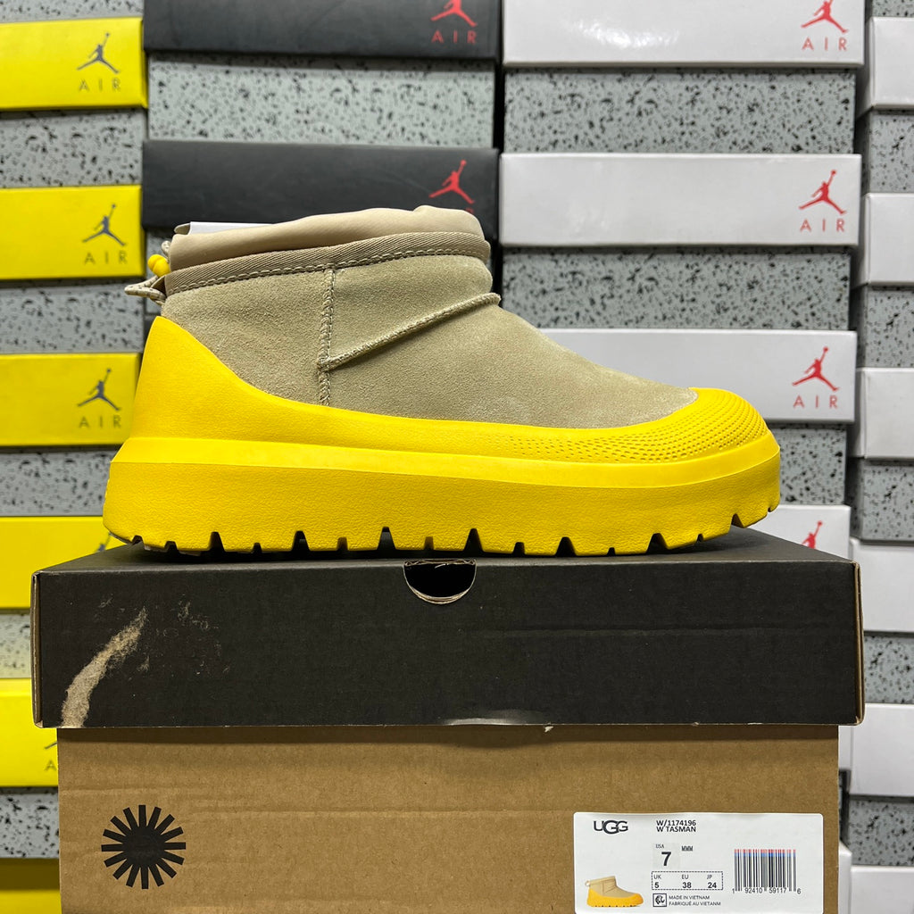 UGG Beige & Yellow Chunky Slip-On Ankle Boots