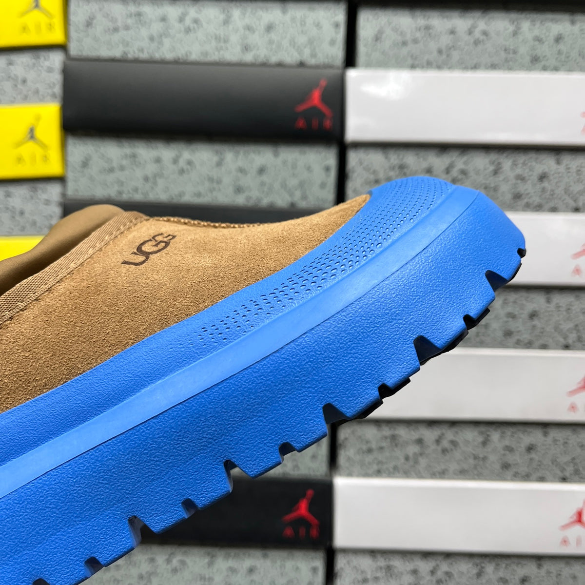 UGG Chestnut Chunky Slip-On Shoes with Blue Sole
