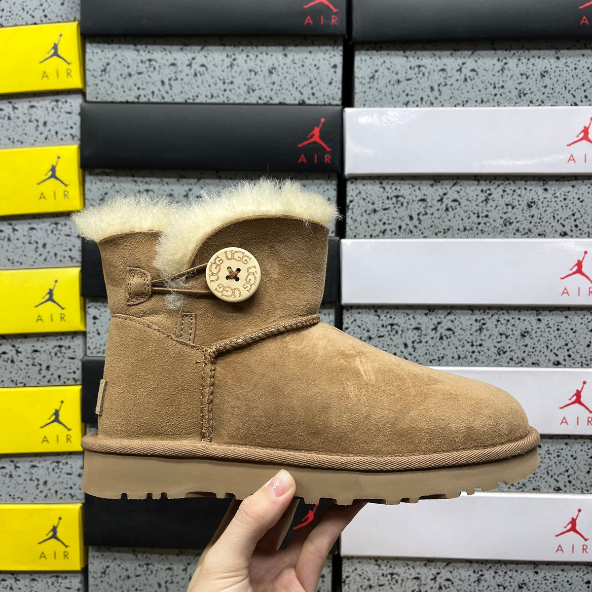 UGG Chestnut Mini Single-Button Ankle Boots
