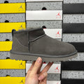 UGG Gray Mini Pull-On Boots with Plush Lining