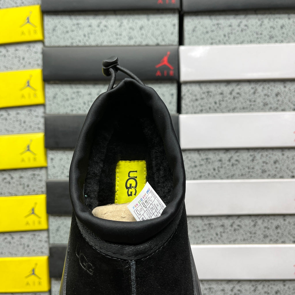 UGG Black Chunky Slip-On Shoes with Toggle Collar
