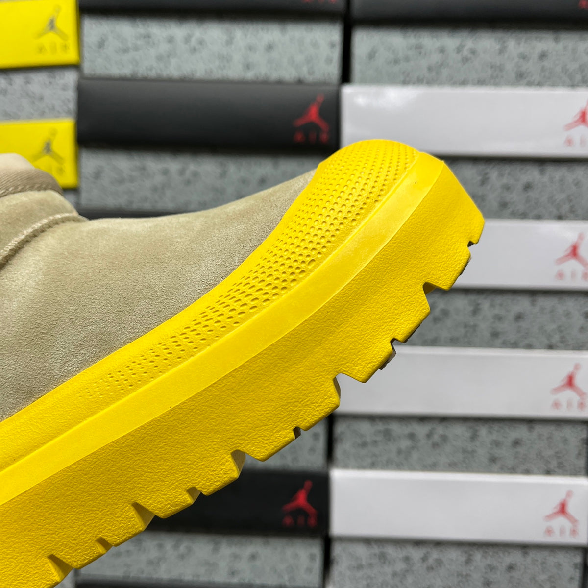 UGG Beige & Yellow Chunky Slip-On Ankle Boots