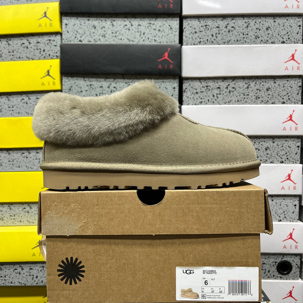 UGG Antelope Brown Slip-On Shoes with Plush Collar