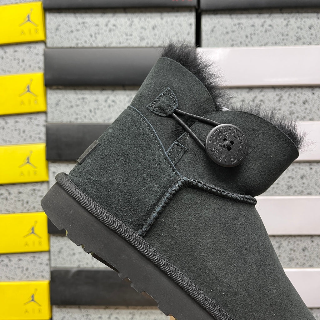 UGG Black Mini Single-Button Ankle Boots