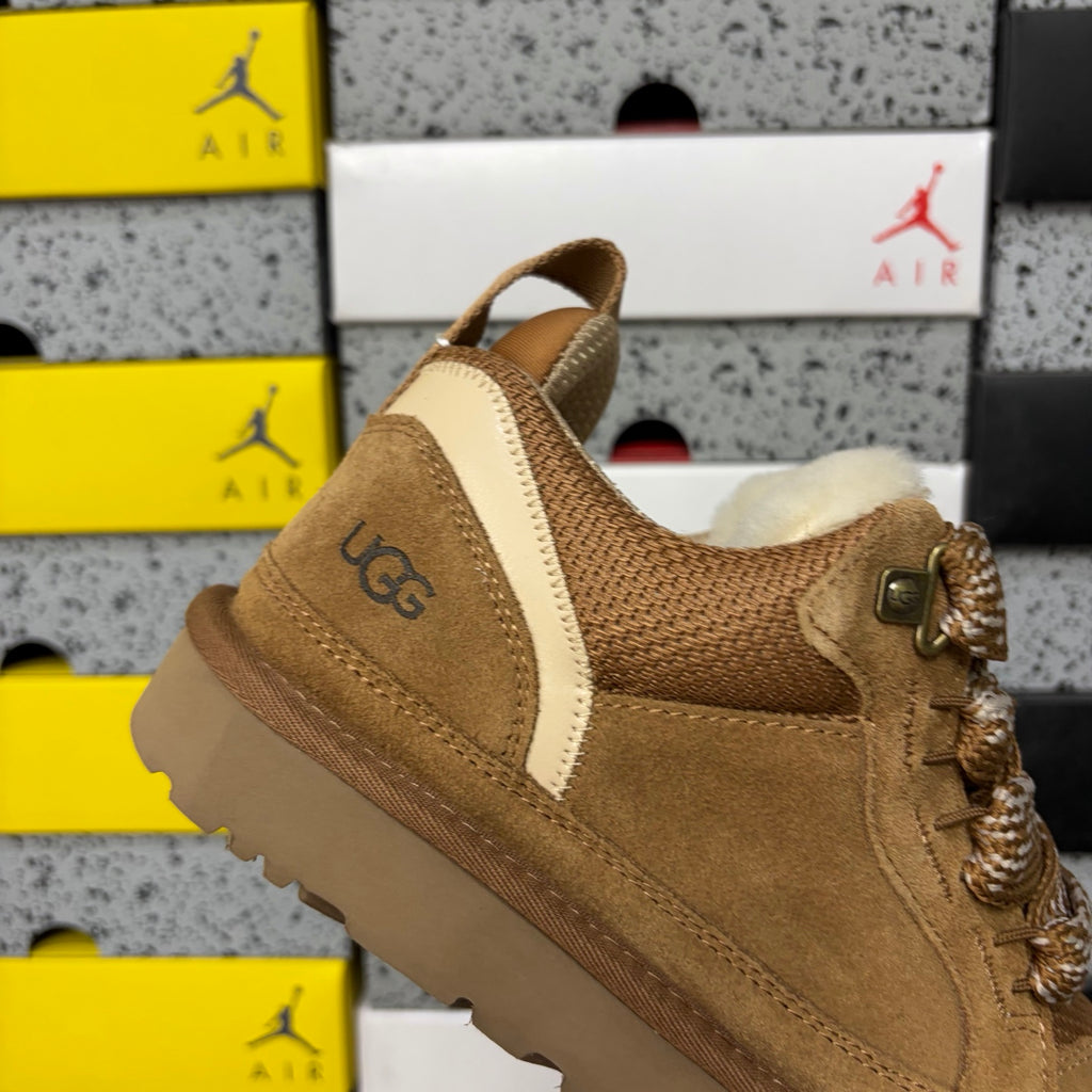 UGG Chestnut Chunky Lace-Up Shoes with Plush Tongue