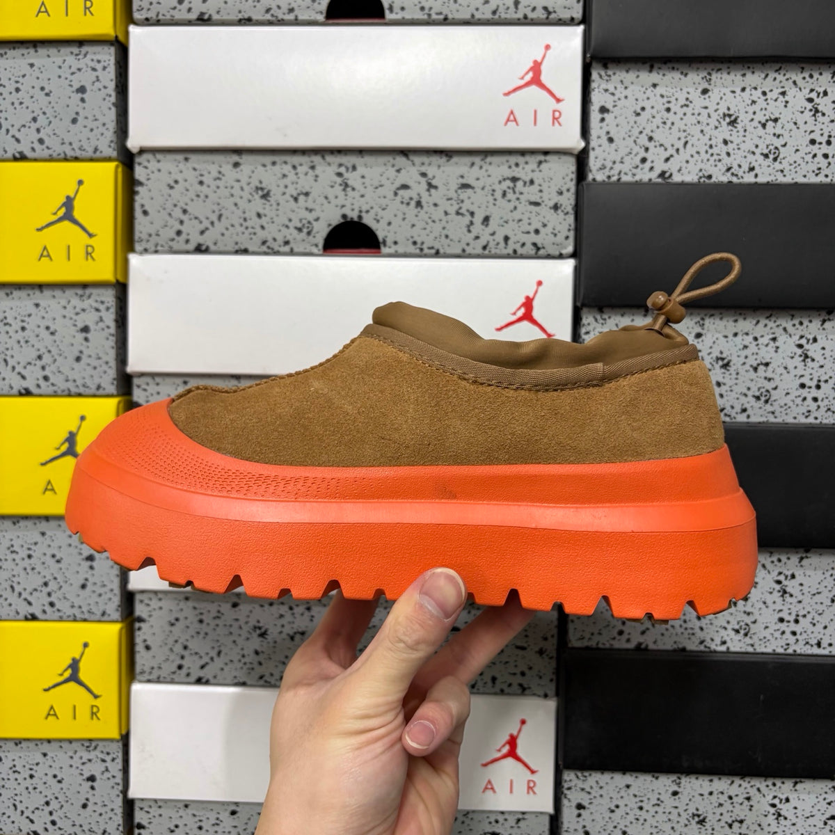 UGG Chestnut Chunky Slip-On Shoes with Orange Sole