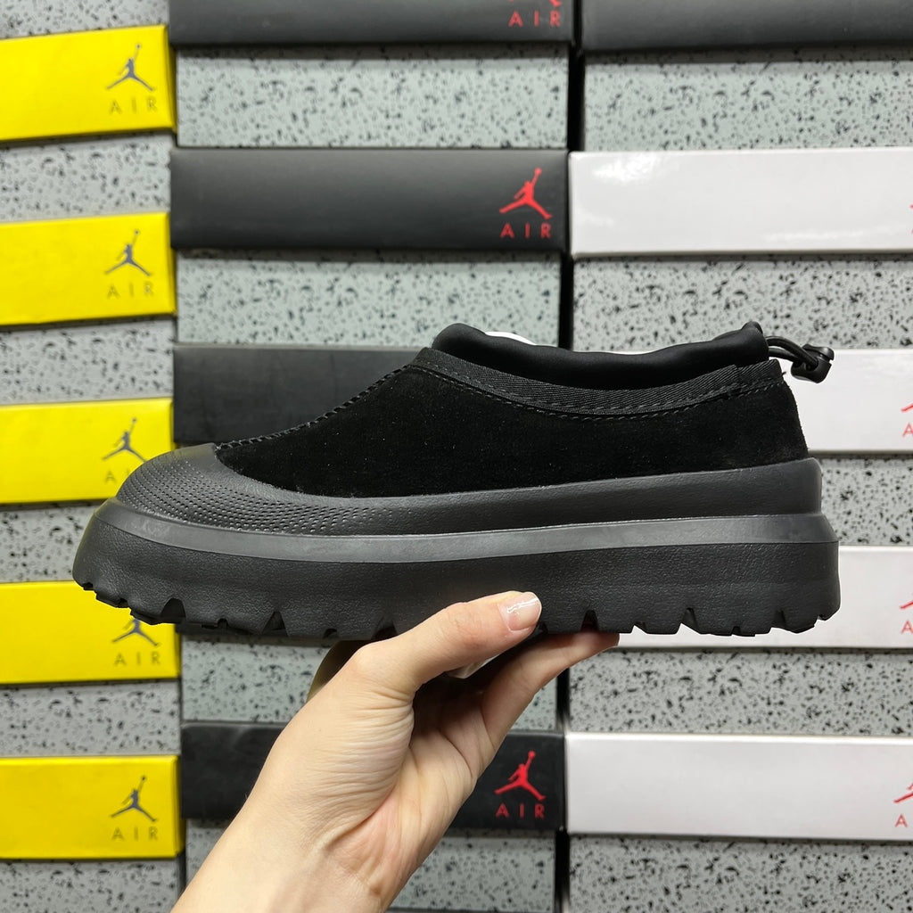 UGG Black Chunky Slip-On Shoes with Toggle Collar