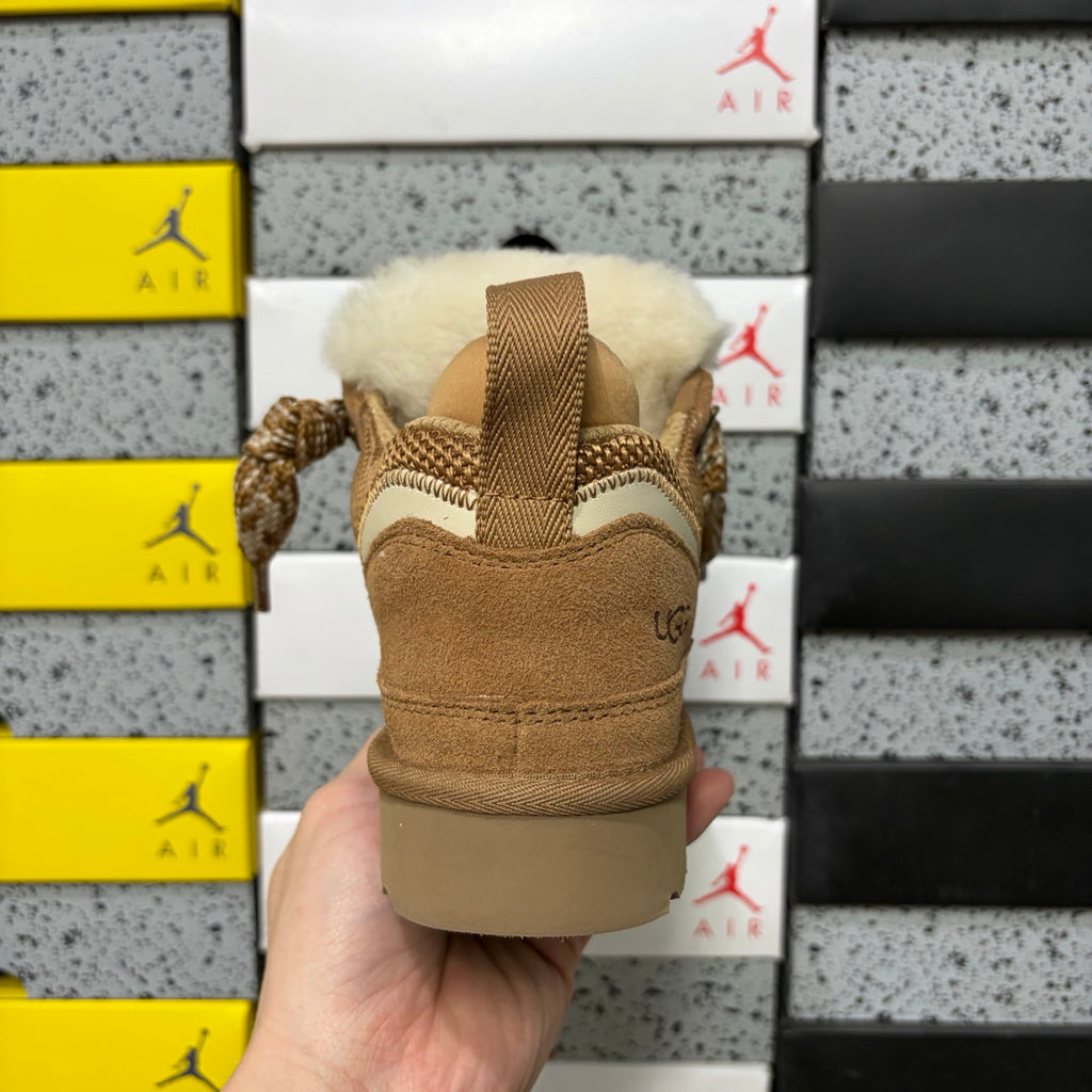 UGG Chestnut Chunky Lace-Up Shoes with Woven Panels