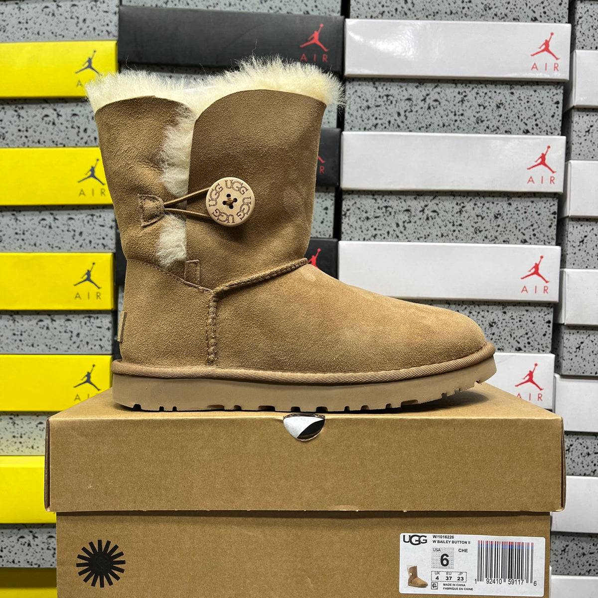 UGG Chestnut Single-Button Short Boots