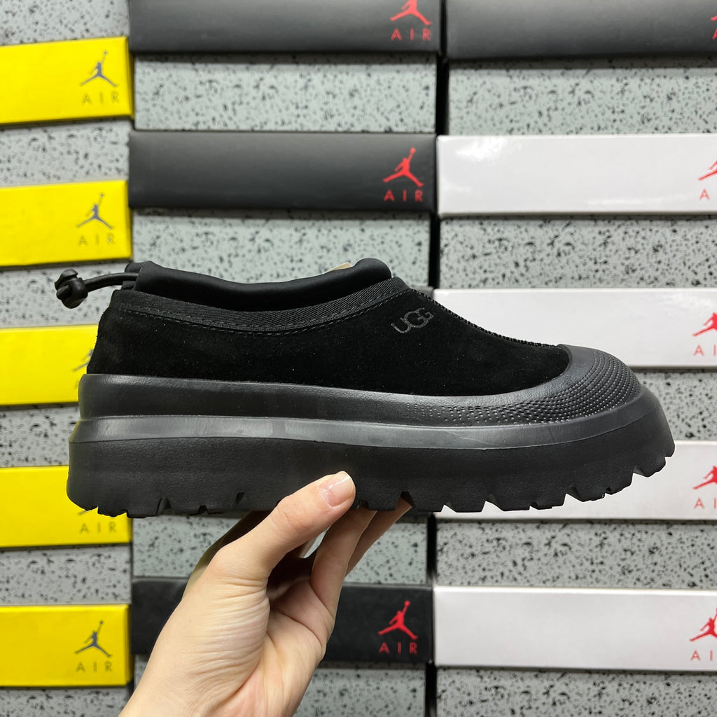 UGG Black Chunky Slip-On Shoes with Toggle Collar