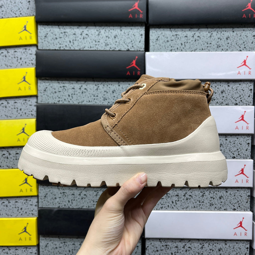 UGG Chestnut & Cream Chunky Lace-Up Ankle Boots