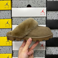 UGG Antelope Brown Slippers with Plush Collar