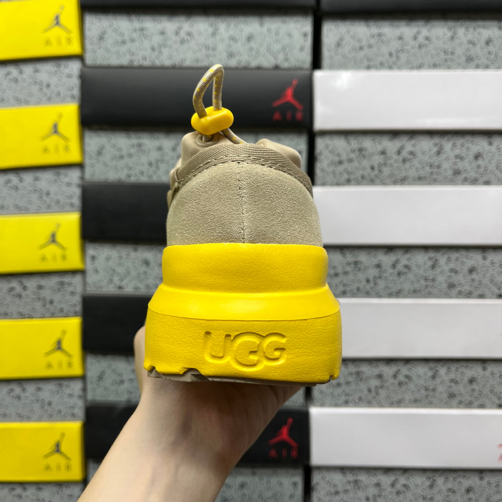 UGG Beige Chunky Slip-On Shoes with Yellow Sole