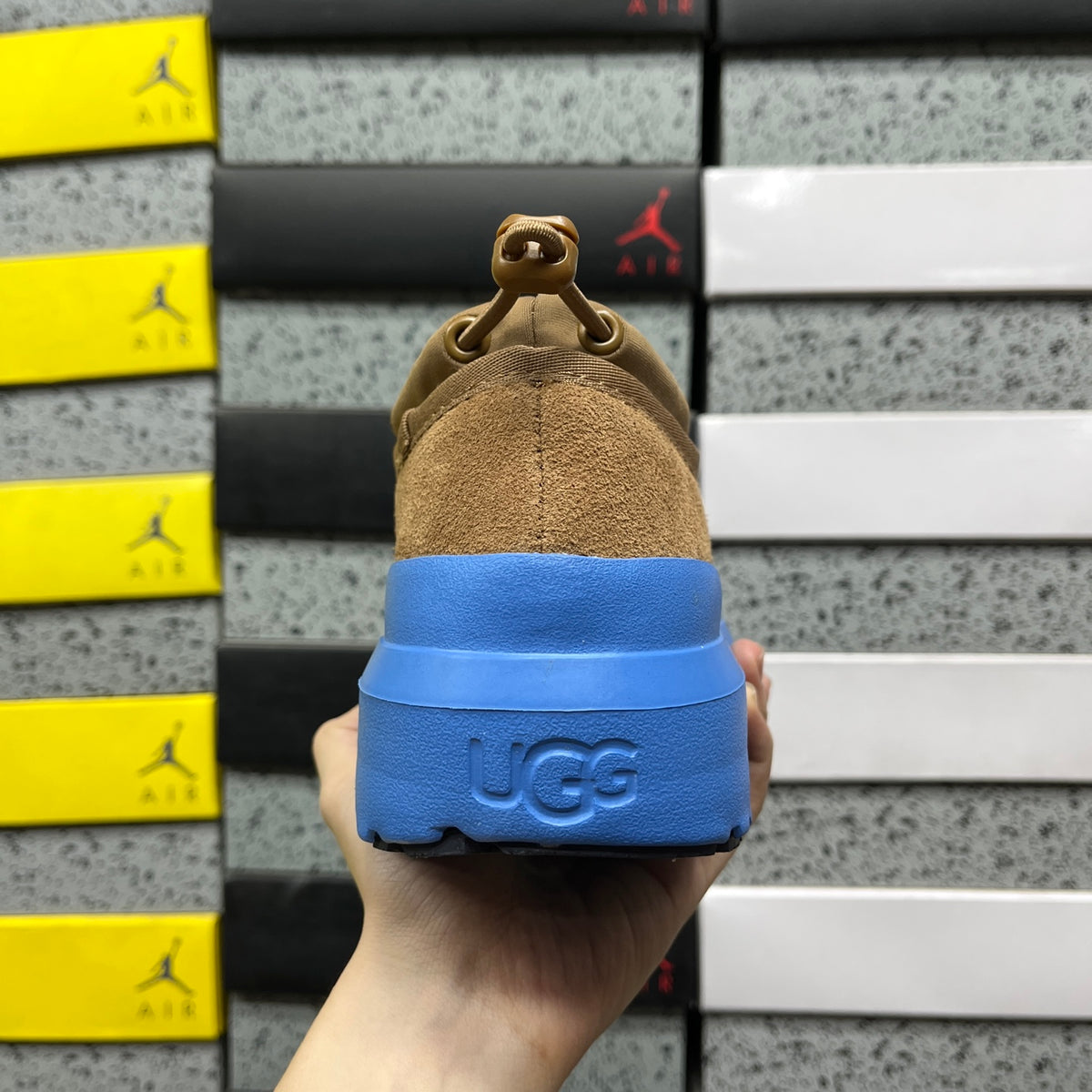 UGG Chestnut Chunky Slip-On Shoes with Blue Sole