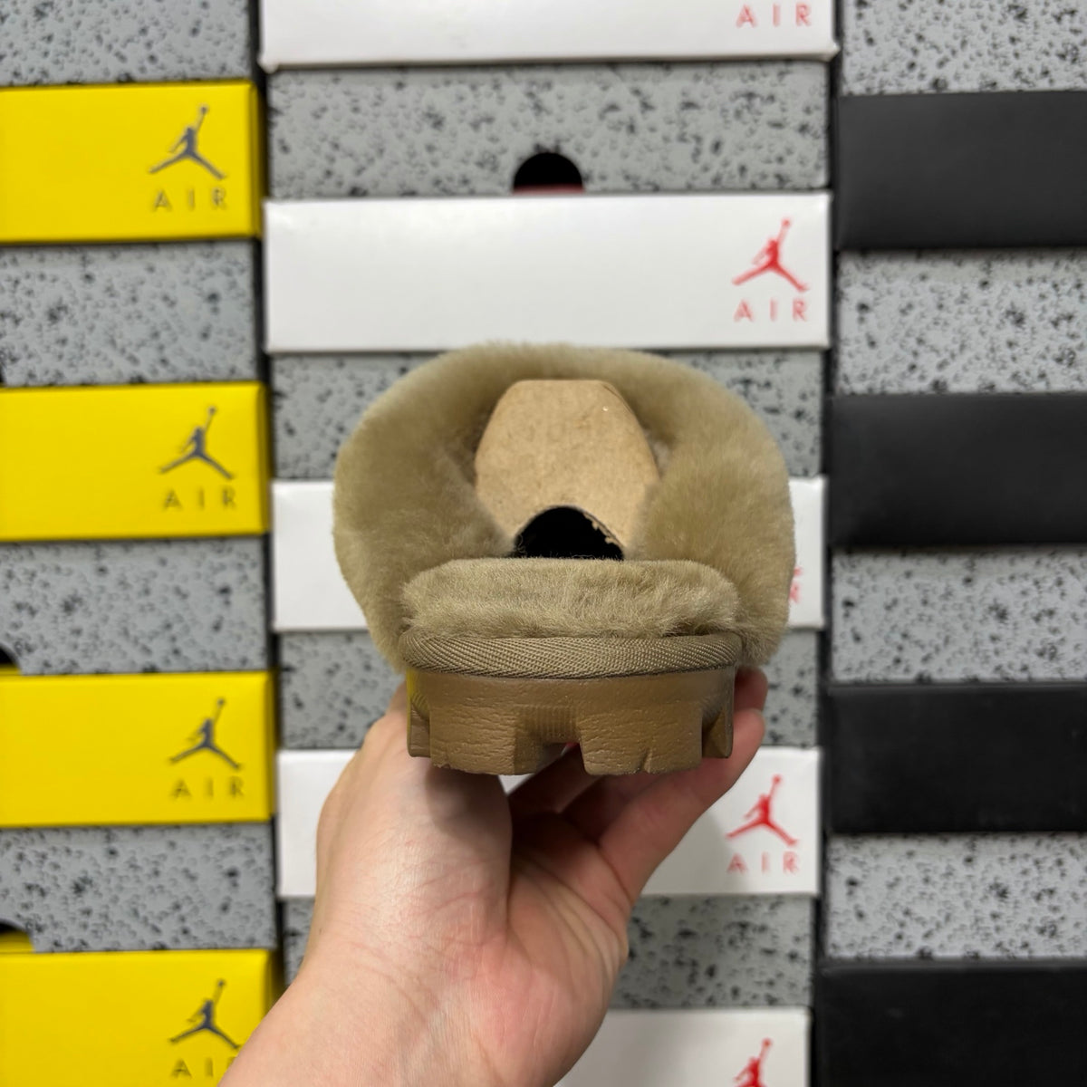 UGG Antelope Brown Slippers with Plush Collar