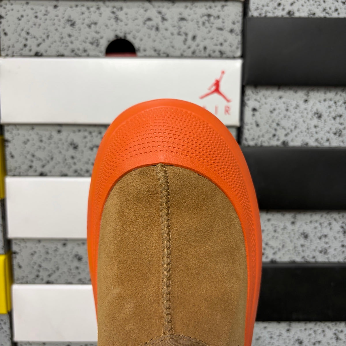 UGG Chestnut Chunky Slip-On Shoes with Orange Sole