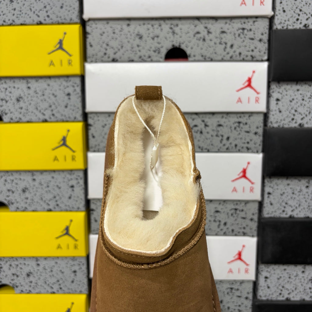 UGG Chestnut Low-Cut Slip-On Shoes with Plush Lining