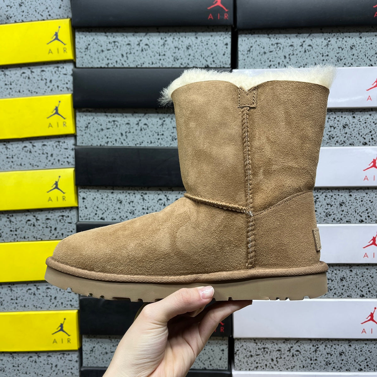 UGG Chestnut Single-Button Short Boots