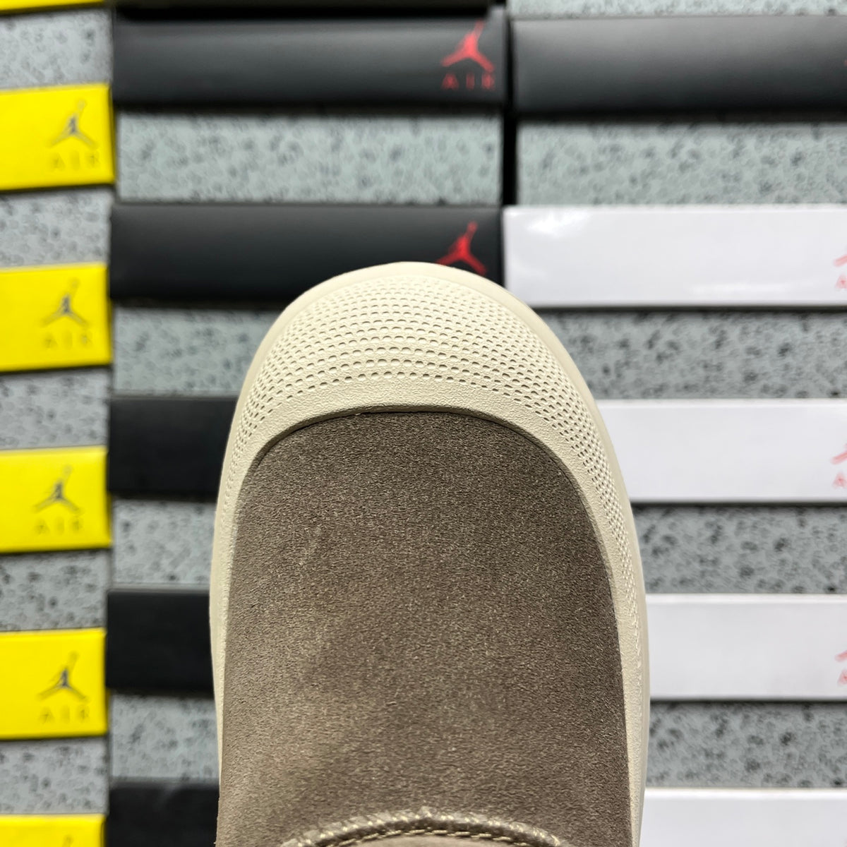 UGG Olive Green & Cream Chunky Slip-On Ankle Boots