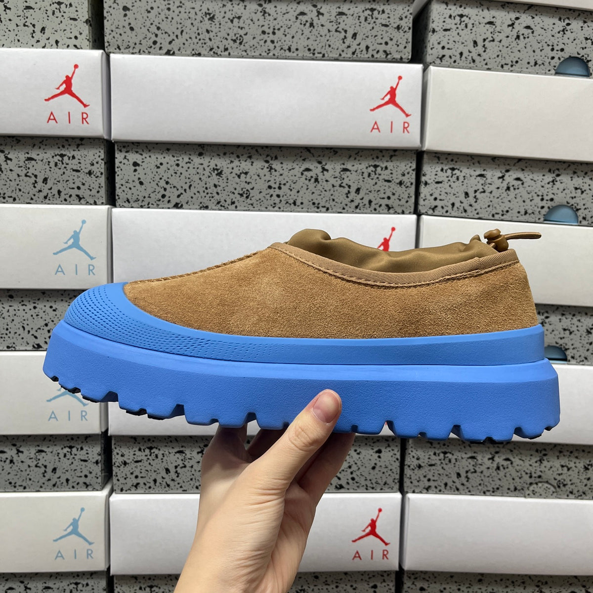 UGG Chestnut Chunky Slip-On Shoes with Blue Sole