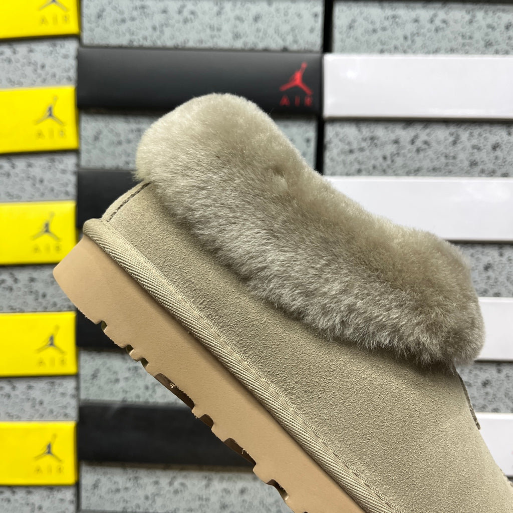 UGG Antelope Brown Slip-On Shoes with Plush Collar