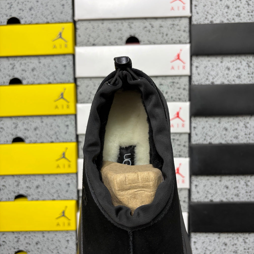 UGG Black Chunky Slip-On Shoes with Toggle Collar