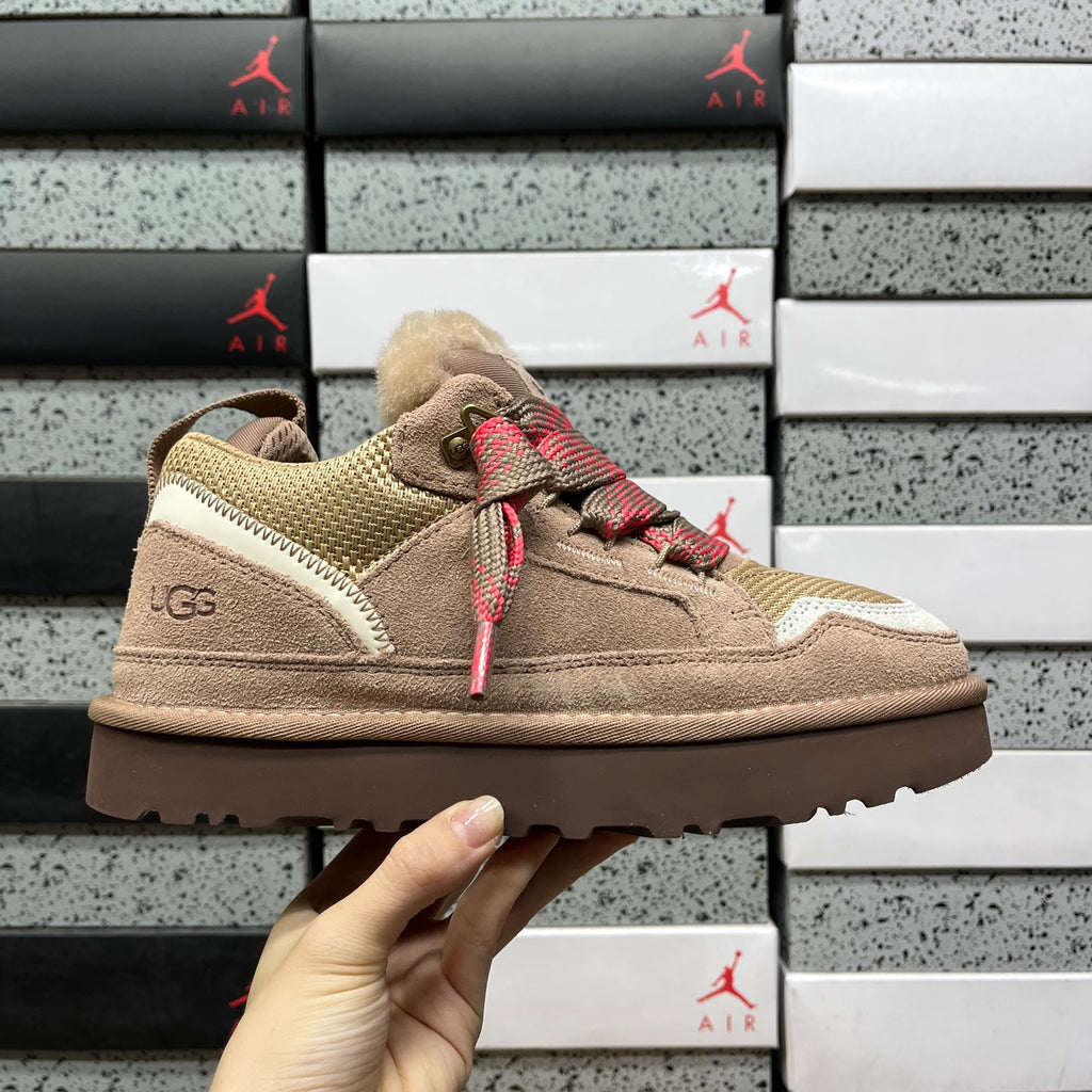 UGG Brown & Pink Chunky Lace-Up Shoes