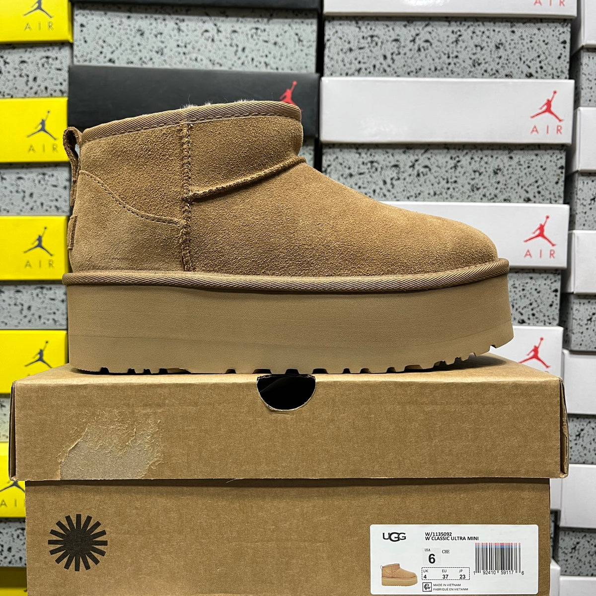 UGG Chestnut Ultra Mini 5cm Platform Ankle Boots