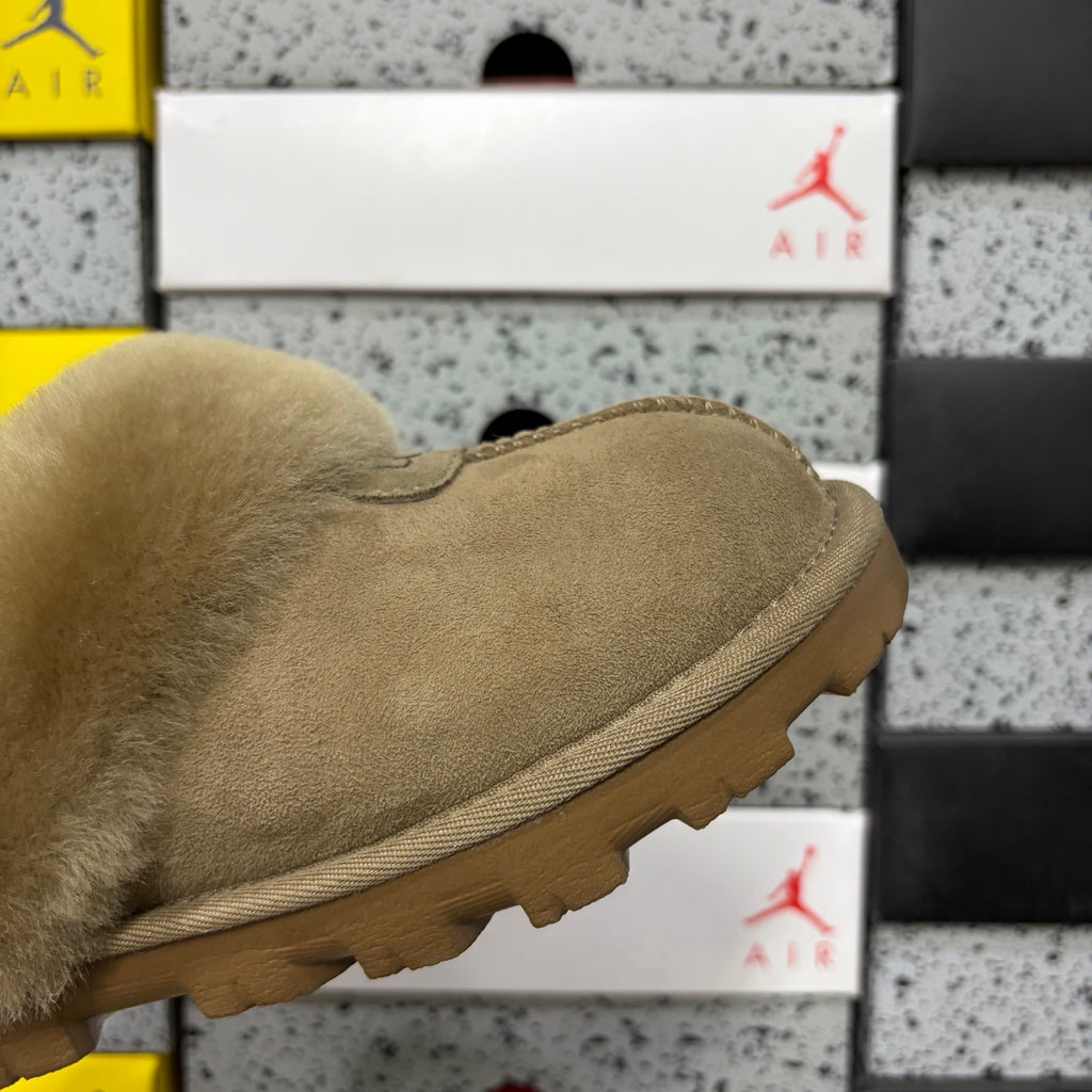 UGG Antelope Brown Slippers with Plush Collar