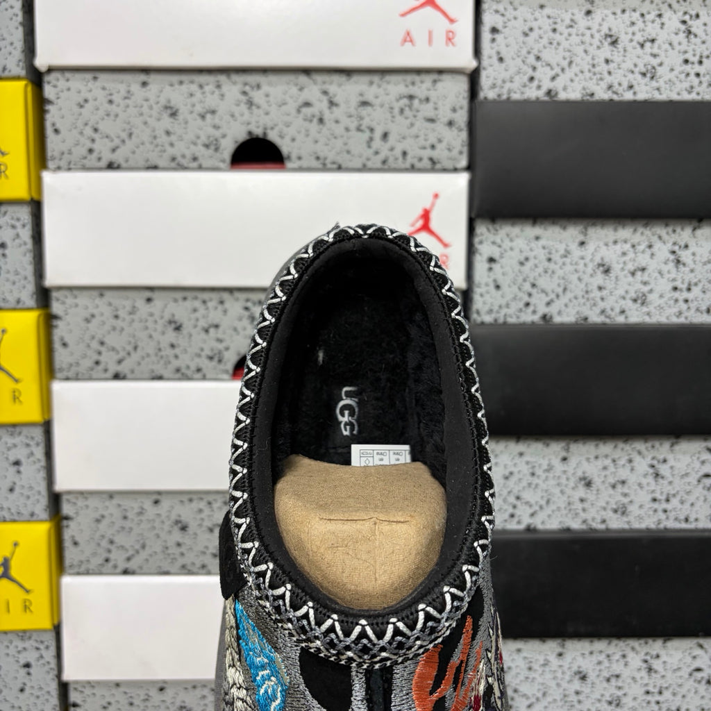 UGG Black Dragon & Tiger Embroidered Slip-On Shoes