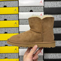 UGG Chestnut Button Boots with Plush Trim
