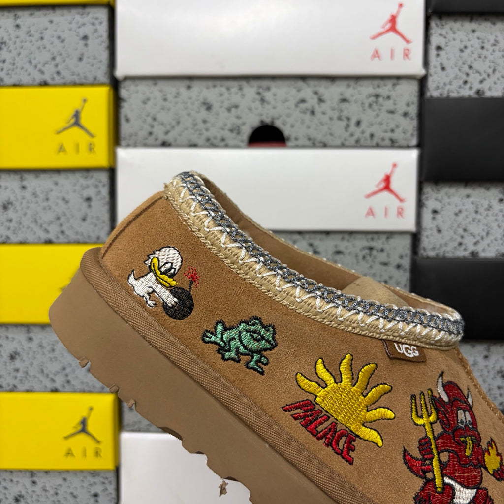 UGG Chestnut Cartoon-Embroidered Slip-On Shoes