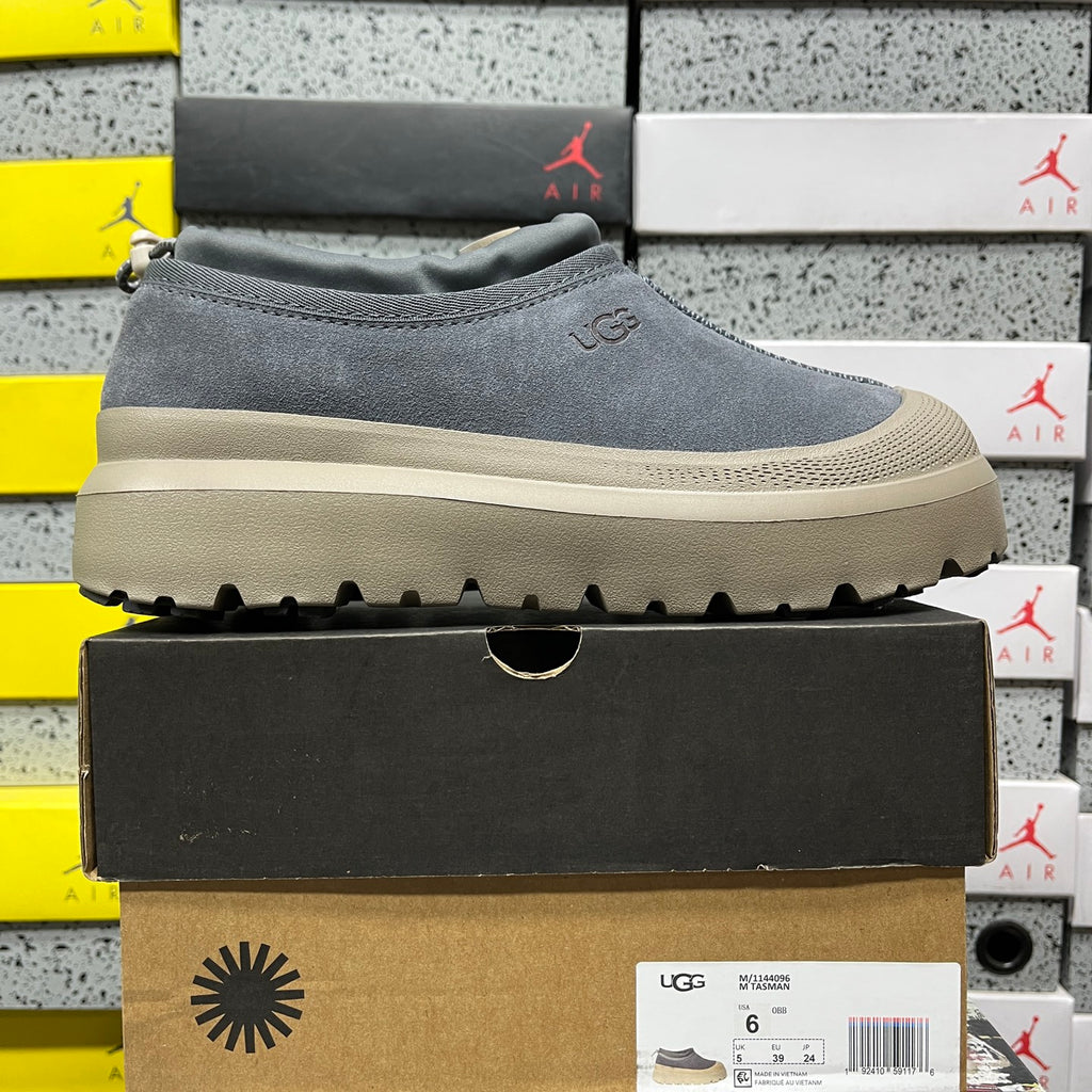 UGG Asphalt Gray Chunky Slip-On Shoes with Taupe Sole