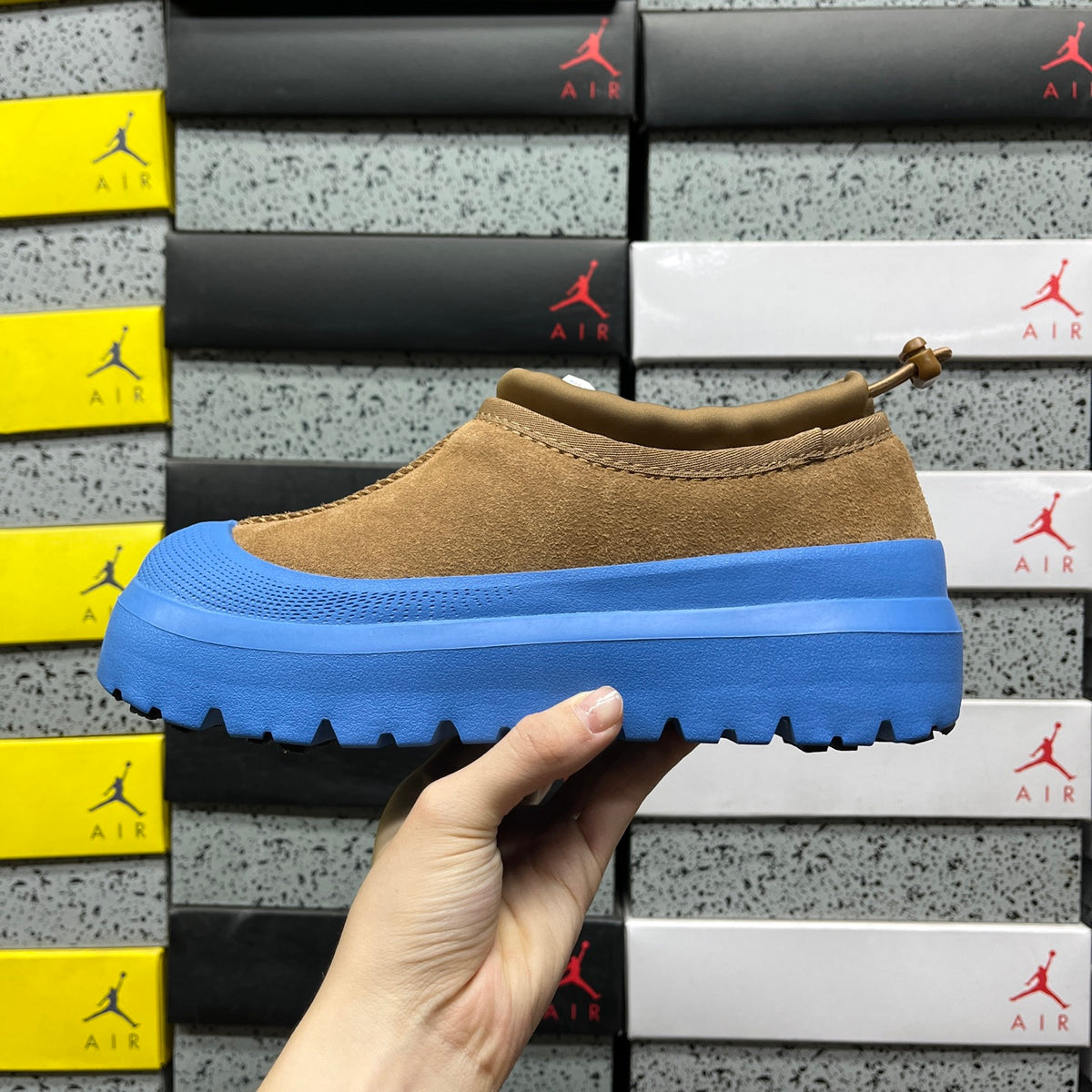 UGG Chestnut Chunky Slip-On Shoes with Blue Sole