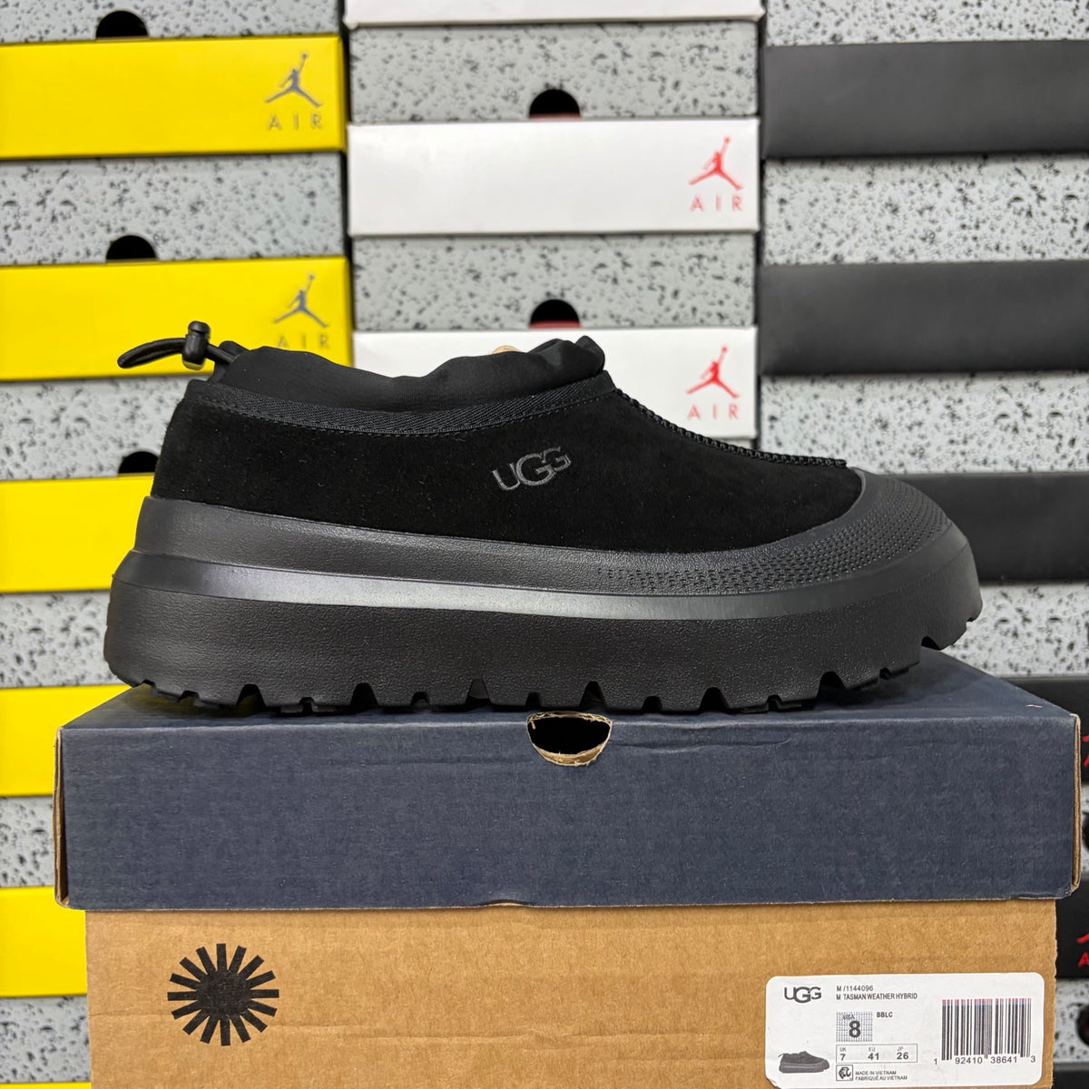 UGG Black Chunky Slip-On Shoes with Toggle Collar