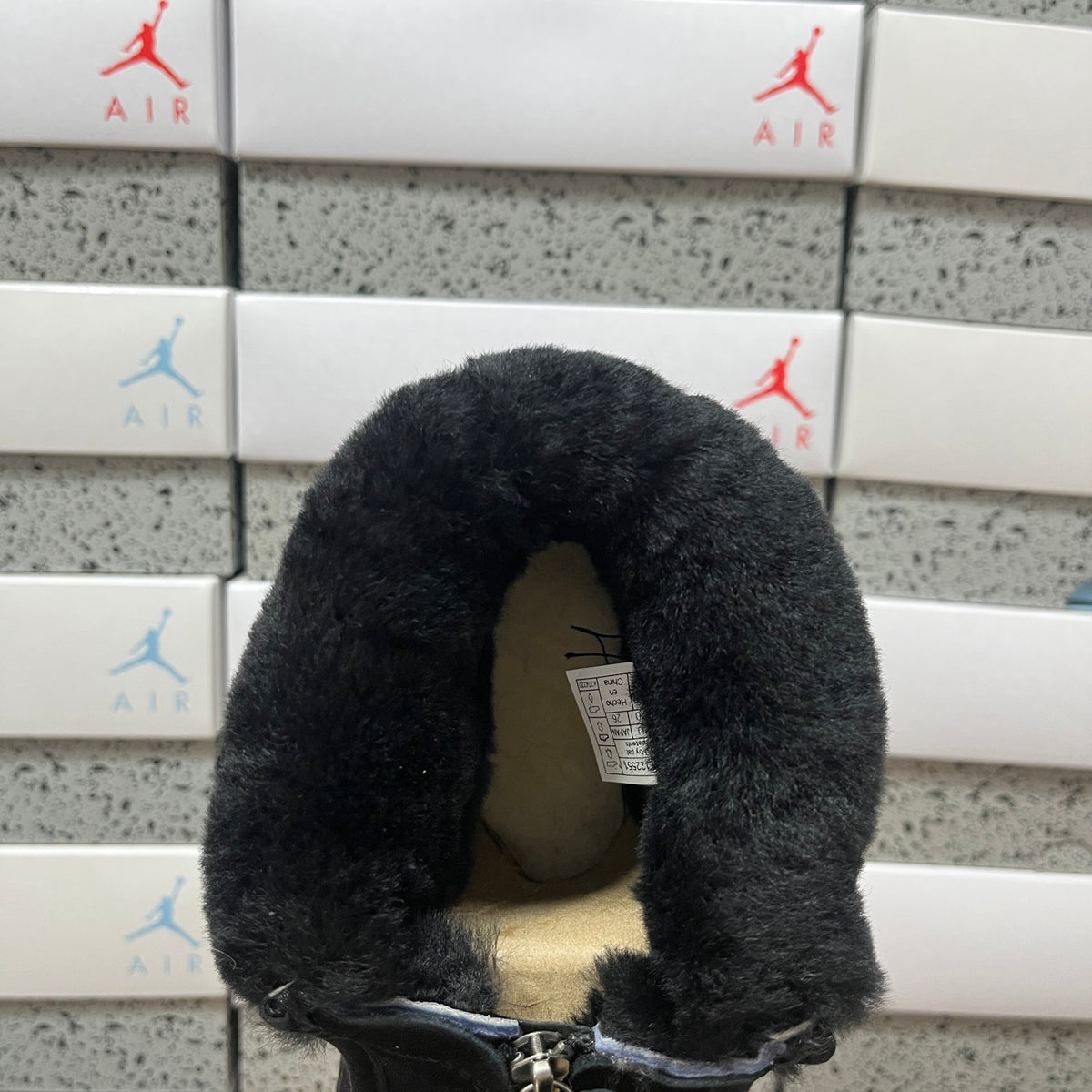 UGG Black Platform Ankle Boots with Plush Cuff