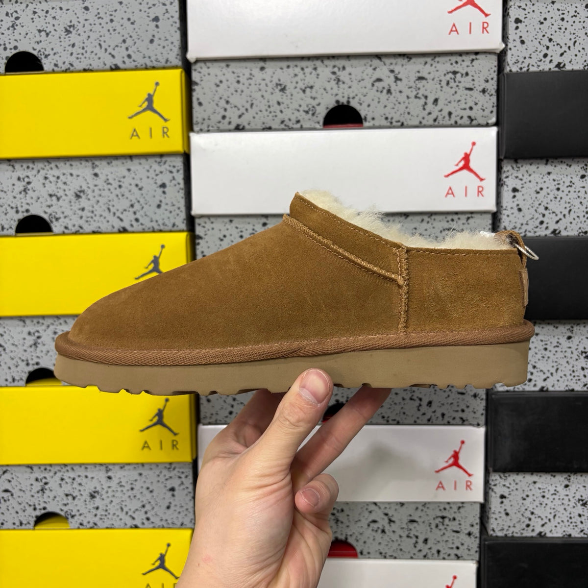 UGG Chestnut Low-Cut Slip-On Shoes with Plush Lining