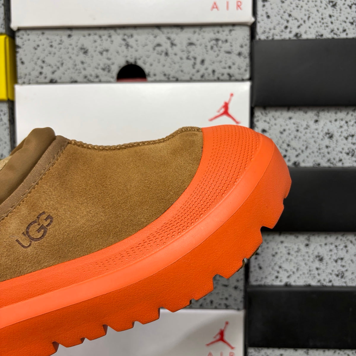 UGG Chestnut Chunky Slip-On Shoes with Orange Sole