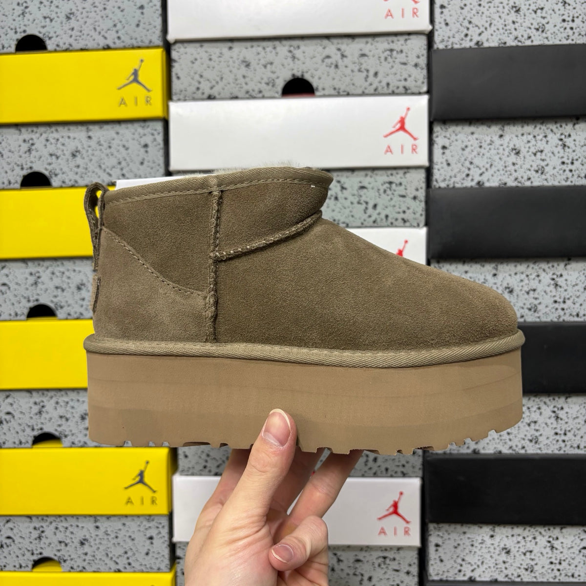 UGG Antelope Brown Platform Ankle Boots – 5 cm