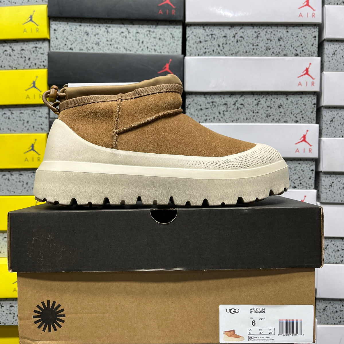 UGG Chestnut & Cream Chunky Slip-On Ankle Boots