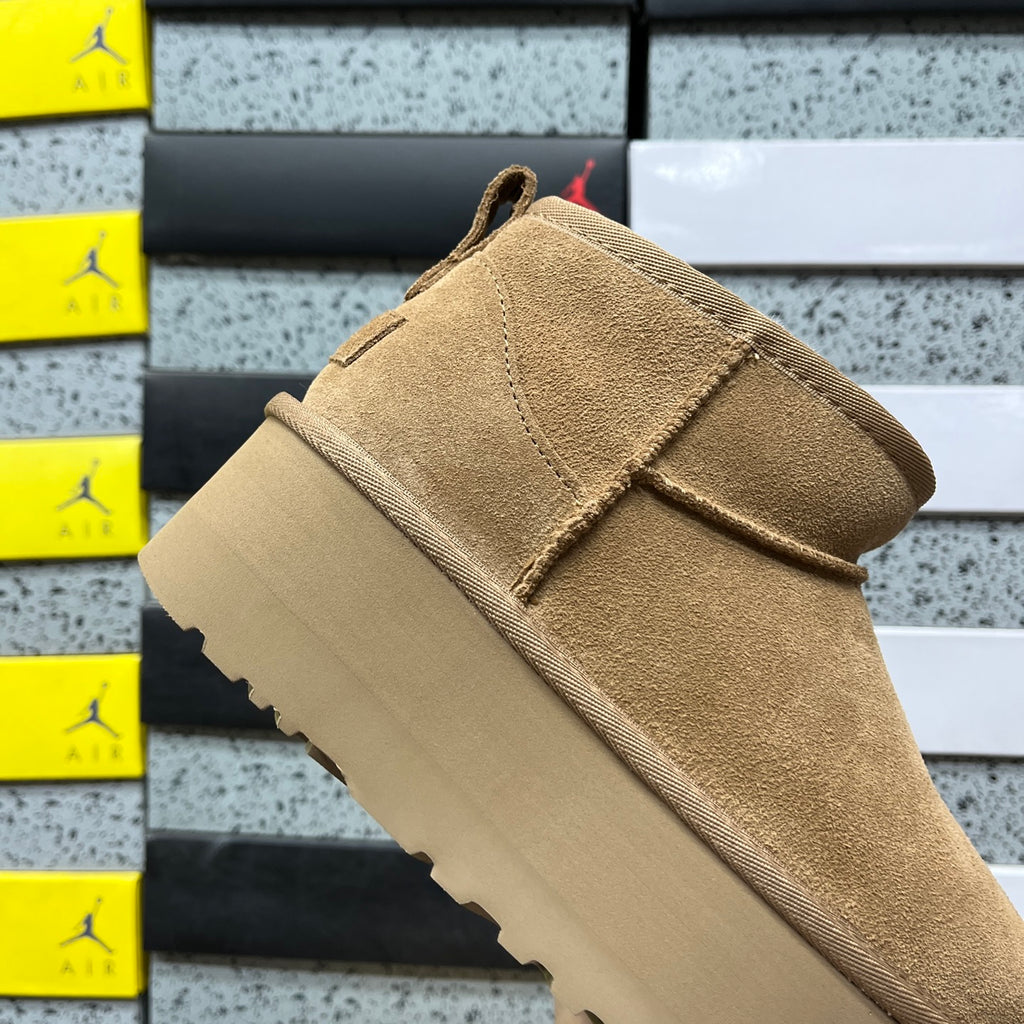 UGG Chestnut Ultra Mini 5cm Platform Ankle Boots