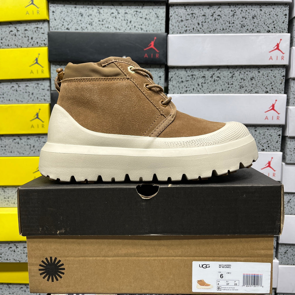 UGG Chestnut & Cream Chunky Lace-Up Ankle Boots