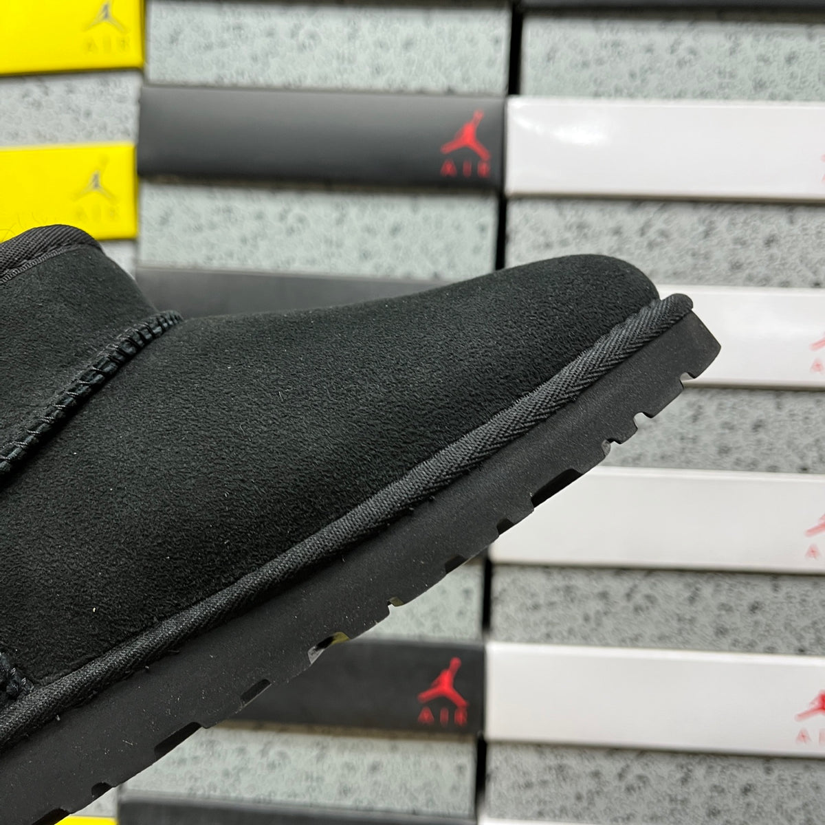 UGG Black Ultra Mini Pull-On Ankle Boots